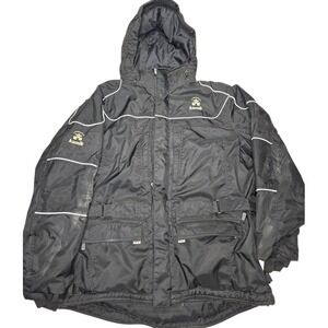 Kamik Winter Parka Ski Jacket Waterproof Reflective Black Gray Mens XXL Tall